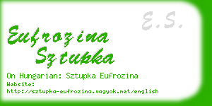 eufrozina sztupka business card